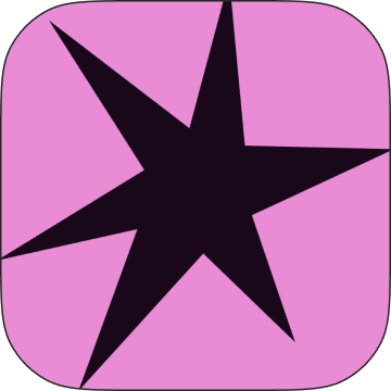 Setters app icon for the A/B test: a dark star on pink