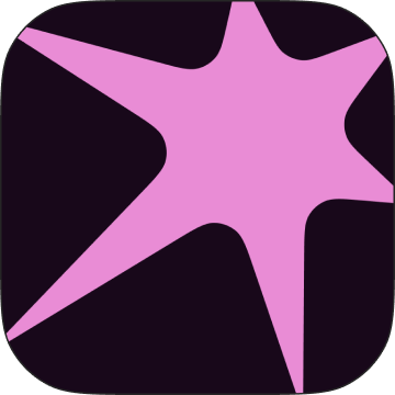 Setters app icon for the A/B test: a pink star on dark