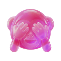 A monkey covering its eyes