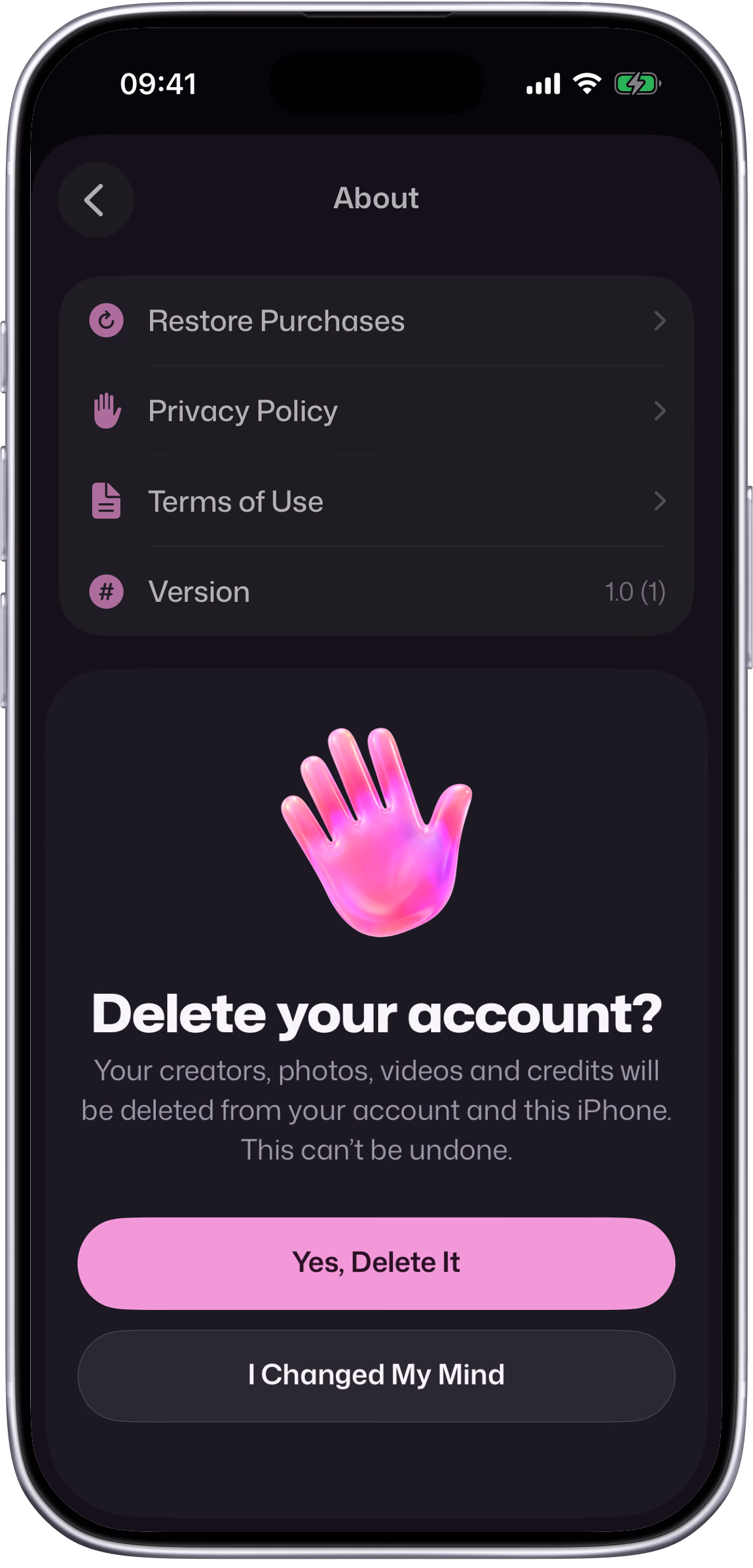 Setters: delete your account? Yes, Delete It or I Changed My Mind