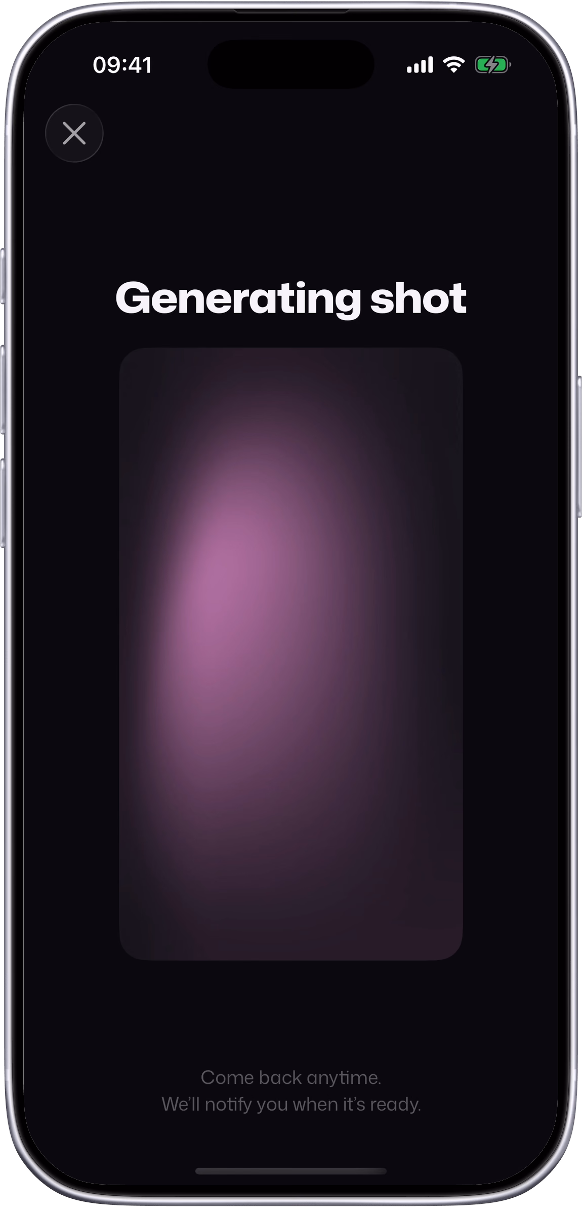 Setters: the shot is generated, titles change and Luna's photo develops